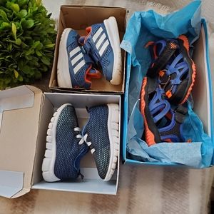 3 Pairs of Toddler Boy Sneaker & Sport Sandal Shoes With Box